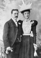 Edouard Georges Joseph Doublet, born in St Helier in 1868, the son of Alfred Adolphe and Victorine Constance, nee Le Masurier, is pictured with his wife Marie Jeanne Augustine, nee Vasselin. The couple married in Paris in 1887 and had five children