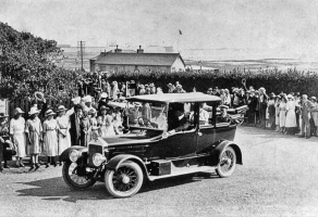 Driving across the island