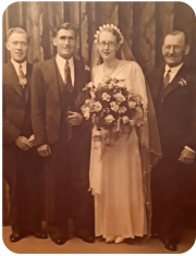 The wedding of Denis Patrick Joseph Murphy and Joyce Ruby, nee Le Tourneur
