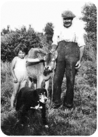 Joseph Marie Rabet and his granddaughter