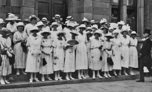 Ladies await the King and Queen