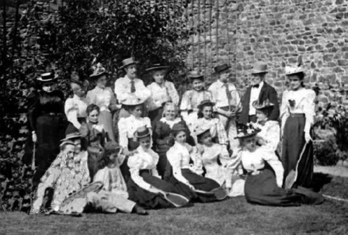 A tennis party at Grosvenor Lodge