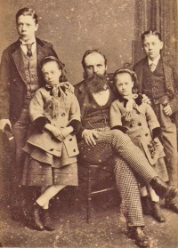 Charles de Gruchy (1836-1901), with his sons Matthew and Charles and daughters Amelia and Esther (Marjorie de Gruchy)