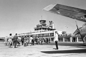 Passengers arrive in the 1960s