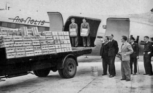 French cheeses flown in in 1949