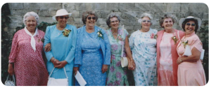 Le Calvez ladies Marguerite, Lucile, Pauline, Elvina, Helen, Madeleine and Muriel