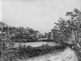 Near St Catherine, with Moulin de la Perrelle at the left-hand edge