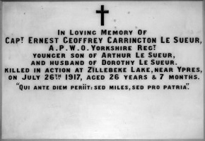 Memorial to Ernest Carrington Le Sueur in St Saviour's Church