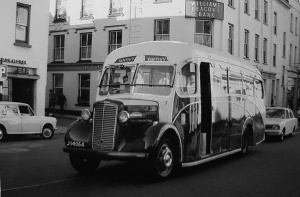 A Tantivy coach crosses the Weighbridge from Mulcaster Street