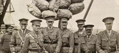 Militia officers at the Harbour