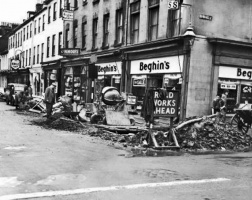 Beghin's, the family business of Napoleon Beghin, who lived at No 33 Halkett Place in the mid-19th century, had a shop on the corner with Burrard Street, then numbered 71, about 100 years later