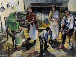 In the kitchen at Quetivel Mil, 2002; by Jason Butler at the Elms