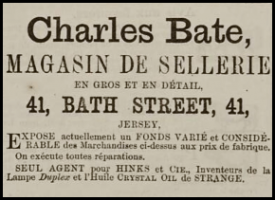 1880 advert in the Chronique de Jersey