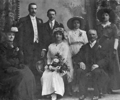 The 1915 wedding of Joseph de la Haye and Ada Le Maistre, daughter of Adolphus and Harriet, nee Picket