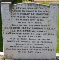 Le Plongeon - St Ouen parish cemetery