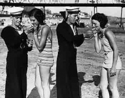 All the nice girls love a sailor - Crew of HMS Fury meet local girls in 1935