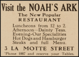 Noah's Ark advertised in the Jersey Leader in 1935