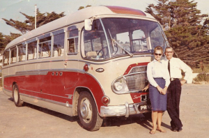 Jack Le Sueur and colleague with their Redline coach