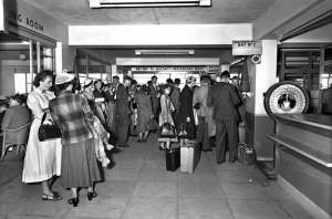 Check-in area in the 1950s