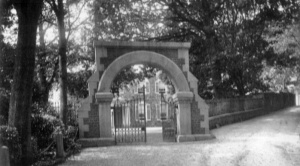 The gateway in its original state. Note the grey shale, quarried from Le Housse, between Belcroute and Le Vauvarin