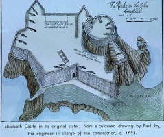 A drawing by Paul Ivy, the engineer in charge of the castle's construction