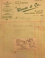 1934 invoice from Woods and Co