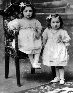 Twins Sybil Lizzie and Edith Marguerite Cabot