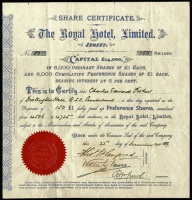 Share certificate issued in 1901