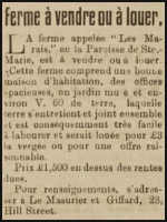 1931 advert in Chronique de Jersey