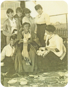 Blanche Marguerite Ratcliff nee LaCroix and her daughters