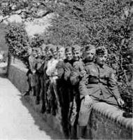 German soldiers relax at St Aubin