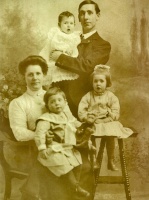 William John Mourant (1876- ) (St H) s of Joshua (18654-1935) and Mary Renouf, with his wife and children
