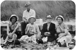 Le Couteur family beach outing