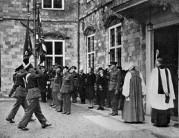 The Militia colours being laid up in November 1941