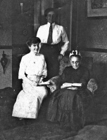 Julia Hansford (1833-1918) and friends in 1917. Julia married George Gee and James Bridgland