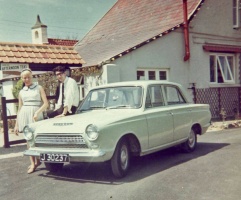 A young couple at Janvrin's Farm in the 1960s