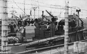 A captured German naval vessel