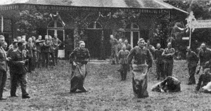 Germans relax at Oak Walk, Mont Fallu, St Peter. The house is a cottage ornee, built probably around 1816.