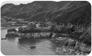 Looking east from Bouley Bay in 1956