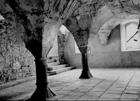 The crypt is all that survives of the chapel