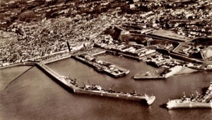 An aerial view in 1949