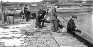 Fishing at the harbourmouth