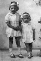 Joyce Georgina de La Haye (1930-2002) and her younger sister, children of George and Alice Maud, nee Le Marchand