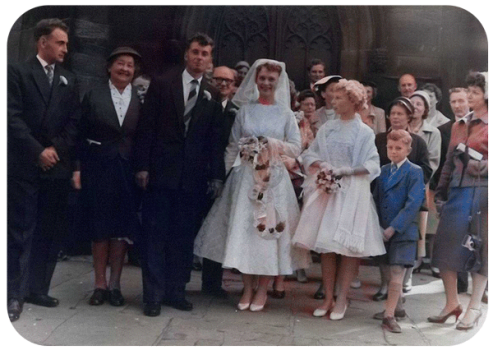 The wedding of Albert English and Joyce Franklin