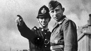 German soldier and Jersey policeman