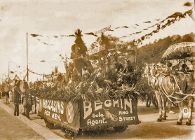 A Beghin's float in the Battle of Flowers