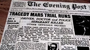 The report of the 1949 crash which almost killed him
