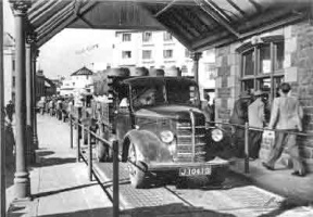 A lorry using the weighbridge