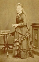 Jane Salter (1854-1933) in 1874. Born in St Helier, the daughter of William and Rachel, nee Sorsoleil, wife of Nelson Andrew Storms, whom she married in 1880 after her family emigrated to Canada