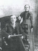 John Sorsoleil (1812-1900) with his wife Marie Marin (1818-1908), whom he married at Gaspe in 1835 [1]